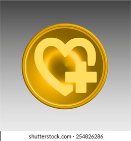 gold icon favorite button
