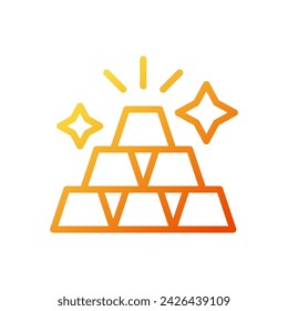 Icono de oro degradado amarillo naranja ilustración de negocios elemento vectorial y símbolo perfecto.