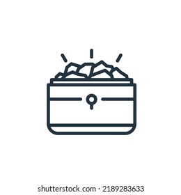 Gold icon isolated on a white background. Gold Chest symbol for web and mobile apps.