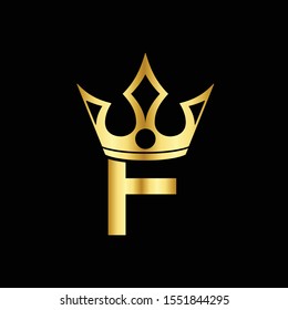 Gold Icon Letter Logo Crown Kings Stock Vector (Royalty Free) 1551838949