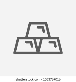 Gold icon line symbol. Isolated vector illustration of  icon sign concept for your web site mobile app logo UI design.