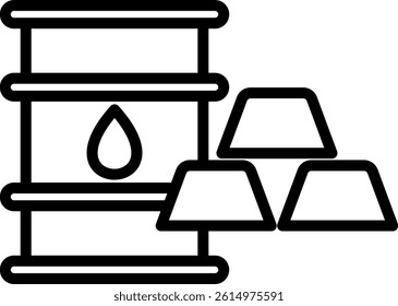 Gold Icon Line Vector Illustration