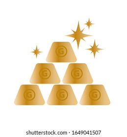 gold icon on white background