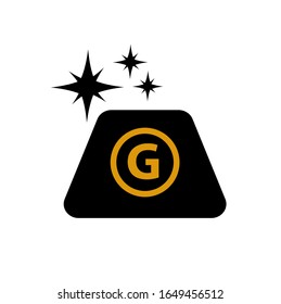 gold icon on white background