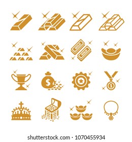 Gold icon set