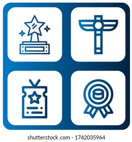 gold icon set. Collection of Prize, Scepter, Vip, Medal icons