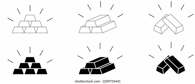 gold icon set isolated on white background.gold icon vector flat design