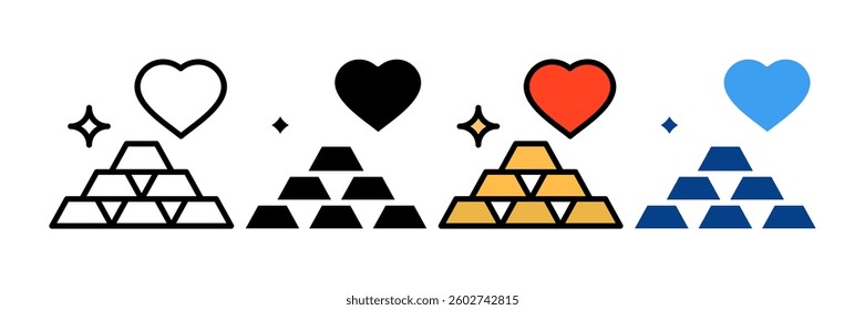 Gold Icon Set Multiple Style Collection
