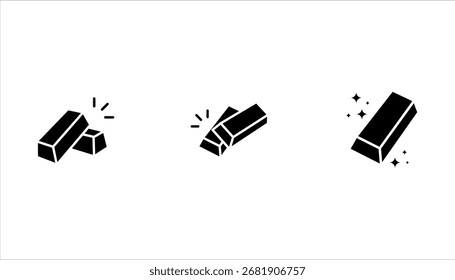 Gold icon set. Gold symbol template for graphic and web design collection logo vector illustration