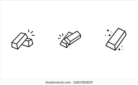 Gold-Symbolsatz. Gold-Symbol-Vorlage für Grafik und Web-Design-Sammlung Logo, Vektorgrafik