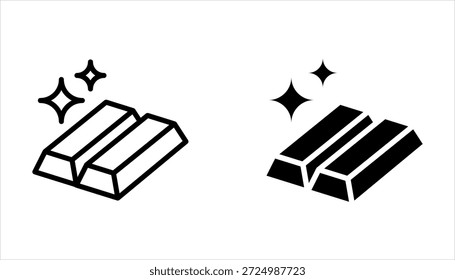 Conjunto de iconos de oro, diseño de Vector de símbolos simple sobre fondo blanco