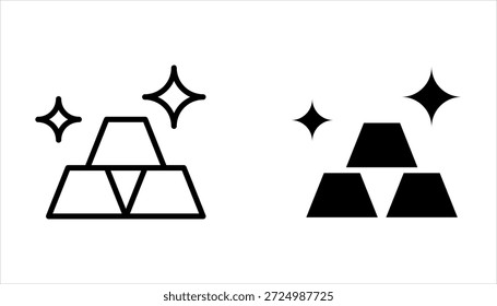 Conjunto de iconos de oro, diseño de Vector de símbolos simple sobre fondo blanco