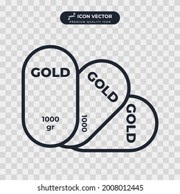 gold icon symbol template for graphic and web design collection logo vector illustration