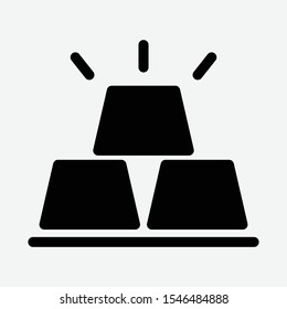 Gold icon template. Simple logo vector illustration for graphic and web design. Flat solid style.