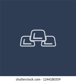 Gold icon. Trendy flat vector line Gold icon on dark blue background from Business  collection. 