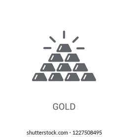 Gold icon. Trendy Gold logo concept on white background from Cryptocurrency economy and finance collection. Suitable for use on web apps, mobile apps and print media.