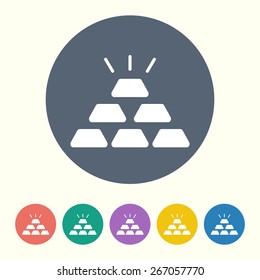  Gold Icon Vector. 