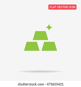 Gold icon. Vector concept illustration for design.