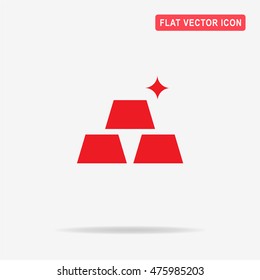 Gold icon. Vector concept illustration for design.