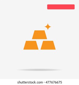 Gold icon. Vector concept illustration for design.