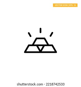 Ilustración de diseño de vectores de icono de oro