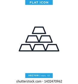 Gold Icon Vector Design Template. Editable Stroke