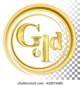 Gold icon, vector illustration