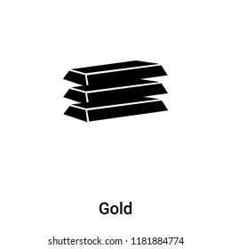 Gold icon vector isolated on white background, logo concept of Gold sign on transparent background, filled black symbol