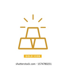 Gold  icon vector logo illustration flat style