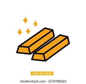 Gold  icon vector logo illustration flat style