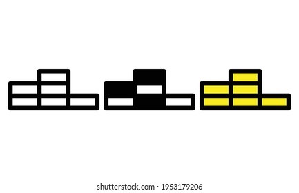 gold icon, gold vector, wealth icon for financial apps of various styles