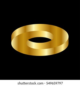 Gold illusion in a circular design.