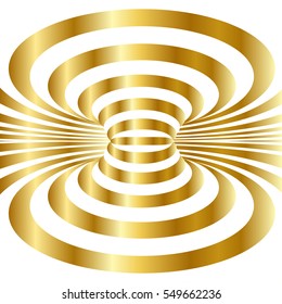 Gold illusion in a circular design.