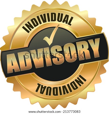 gold individual advisory vector eps10 sign