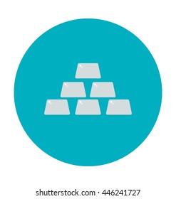 Gold Ingot Colored Vector Icon