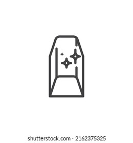 Gold ingot line icon. linear style sign for mobile concept and web design. Gold bar outline vector icon. Symbol, logo illustration. Vector graphics