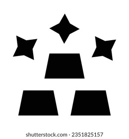 Gold Ingot Vector Glyph Icon For Personal And Commercial Use.
