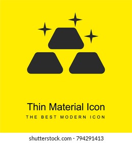 Gold ingots bright yellow material minimal icon or logo design