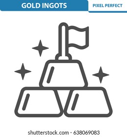 Gold Ingots Icon. Professional, pixel perfect icons optimized for both large and small resolutions. EPS 8 format. 12x size for preview.
