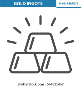 Gold Ingots Icon. Professional, pixel perfect icons optimized for both large and small resolutions. EPS 8 format. 12x size for preview.