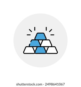 Gold Ingots Symbol, Vektorgrafik