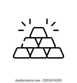 Icono de lingotes de oro Vector Ilustración de stock