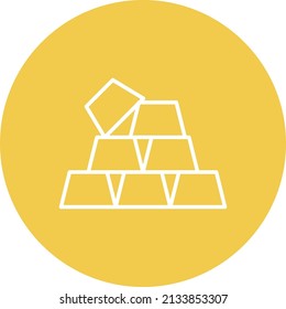 Imagen vectorial del icono de círculo de línea de entrada de oro. También se puede usar para aplicaciones web, aplicaciones móviles y medios impresos.