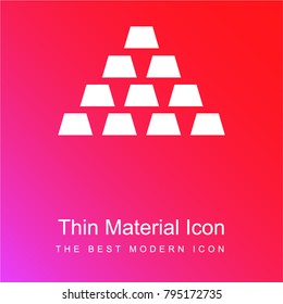 Gold Ingots red and pink gradient material white icon minimal design