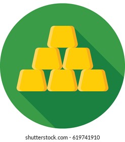Gold Ingots Vector Icon