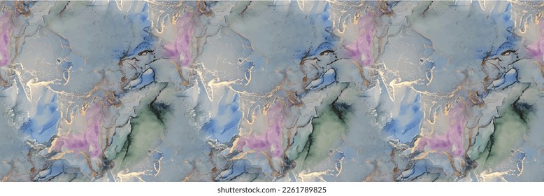 Gold Ink Paint. Purple Marble Art Background. Blue Abstract Watercolor. Green Water Color Canvas. Fluid Vector Texture. Marble Pink Vector Ink. Green Alcohol Ink Background. Luxury Seamless Template