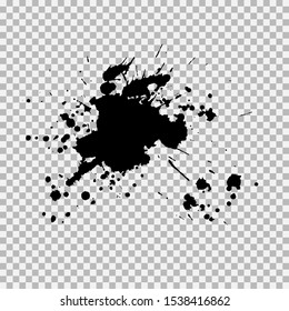 Gold ink splashes. Grunge splatters. Abstract background. Grunge text banners