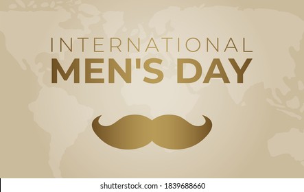 Gold International Men's Day Background Illustration