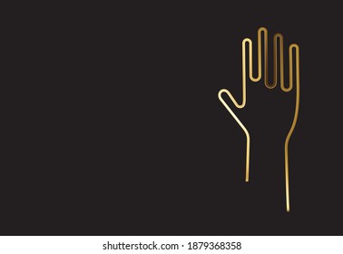 Gold International Youth day,12 August, Particle Vector illustration.