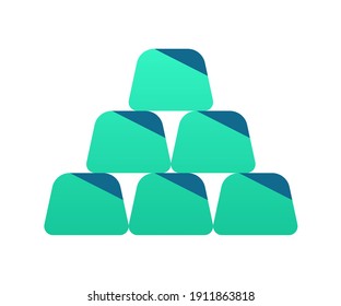 gold invest wealth single isolated icon with gradient style vector design